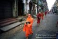 Monks with Begging Bowls, Rangoon